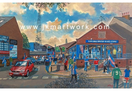 Brunton Park Stadium 'Going to the Match' Fine Art Print - Carlisle United FC Brunton Park Stadium 'Going to the Match' Fine Art Print - Carlisle United FC